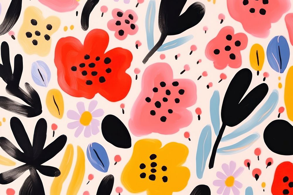 Pattern flowers backgrounds abstract art. AI generated Image by rawpixel.