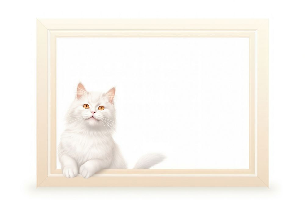 Cat animal mammal frame. AI generated Image by rawpixel.