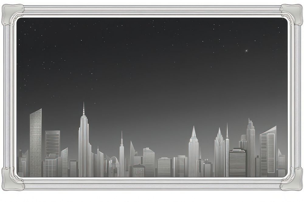 City horizon city architecture skyscraper. AI generated Image by rawpixel.