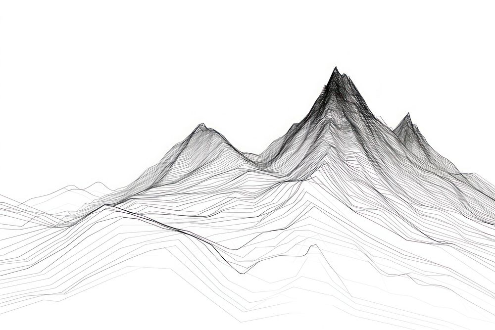Mountain backgrounds drawing sketch. AI generated Image by rawpixel.