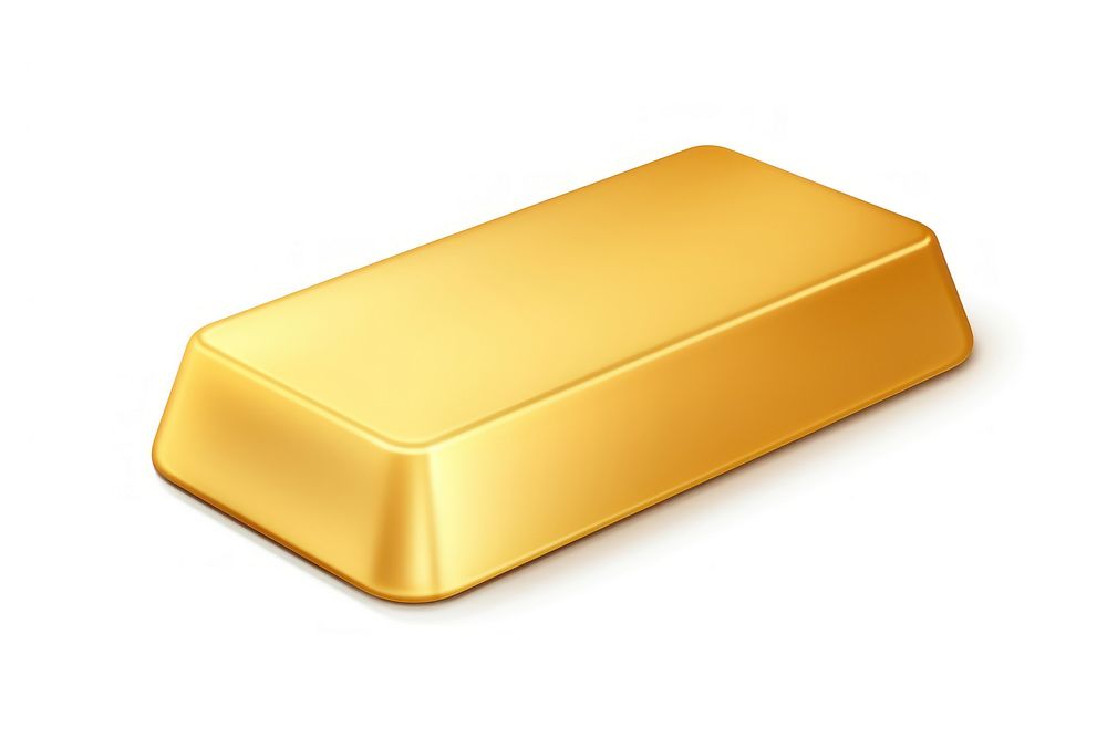 Gold ingot white background currency gemstone. AI generated Image by rawpixel.