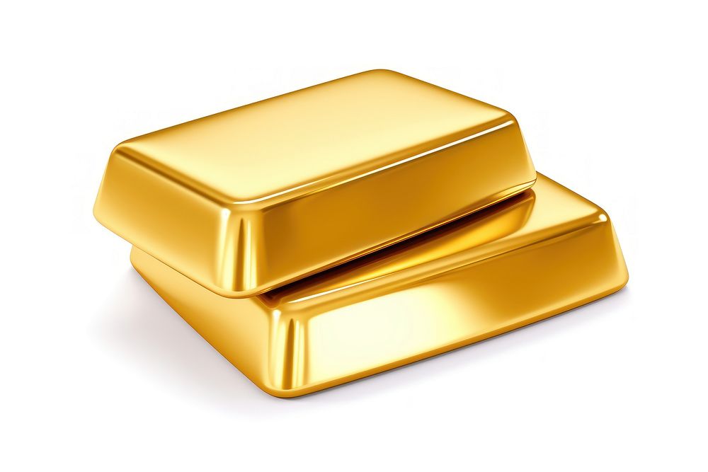 Gold ingots white background treasure savings. AI generated Image by rawpixel.