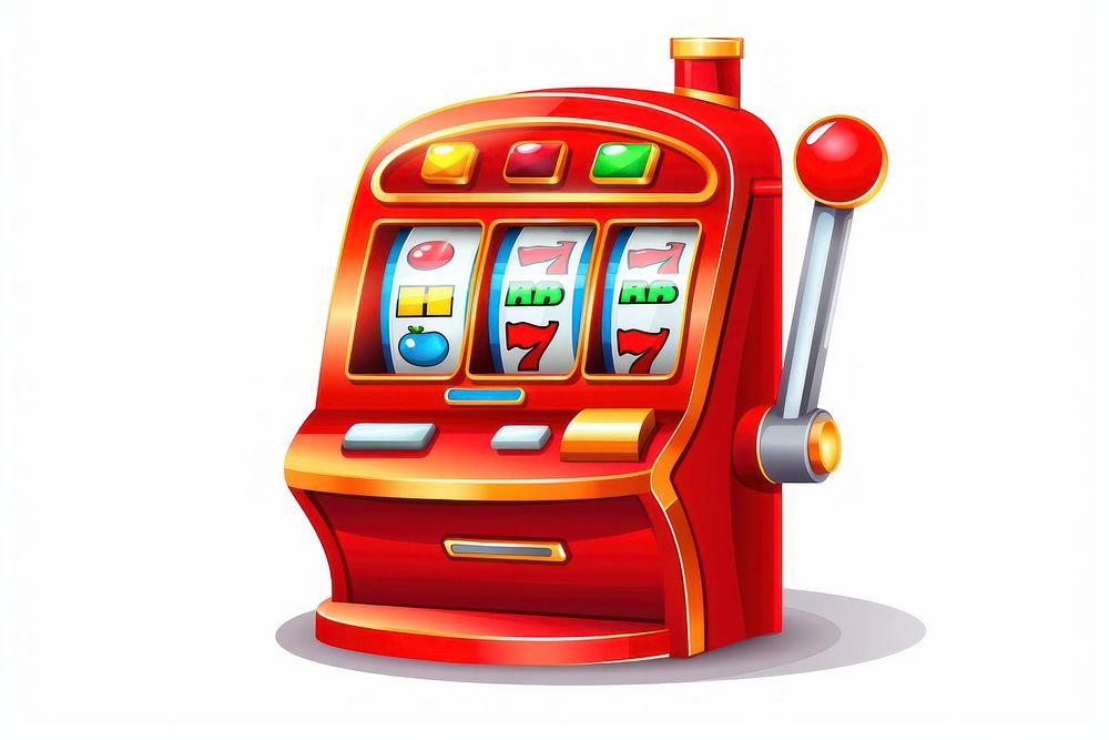 Slot machine gambling cartoon game. AI generated Image by rawpixel.