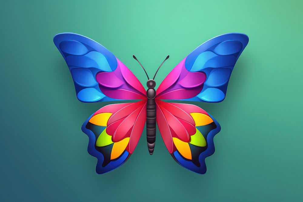 Butterfly insect art invertebrate. AI generated Image by rawpixel.