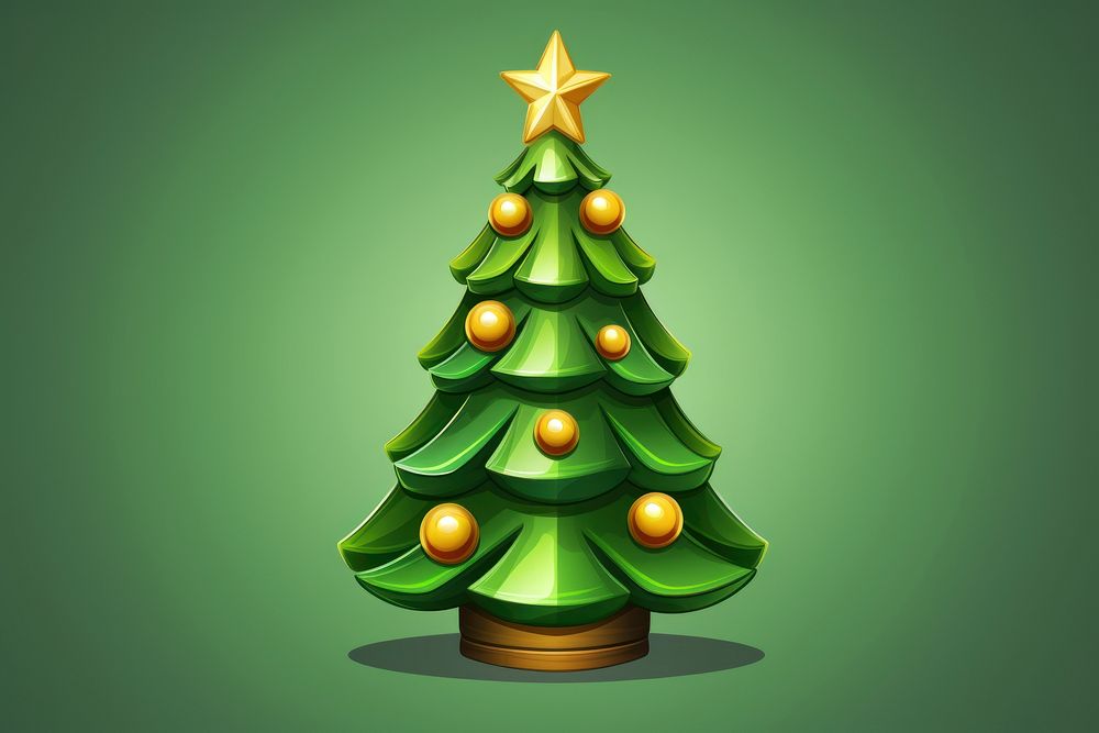 Christmas tree plant green illuminated. AI generated Image by rawpixel.