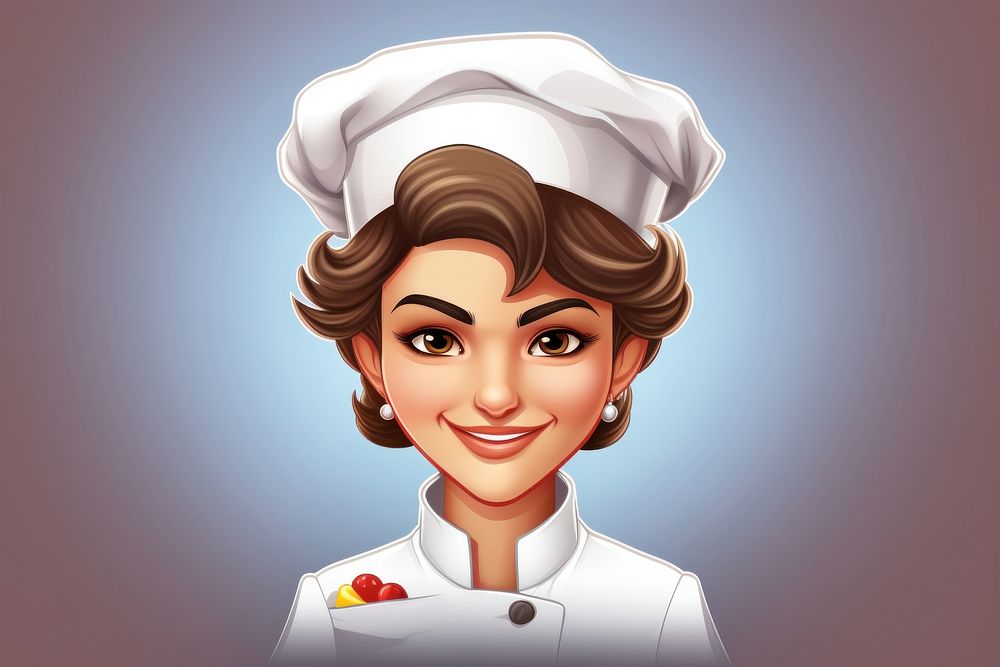 Female Chef portrait cartoon adult. AI generated Image by rawpixel.