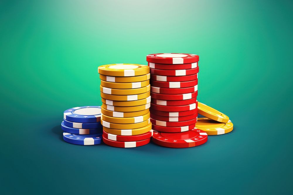 Gambling chips flowing arouind game opportunity recreation. AI generated Image by rawpixel.