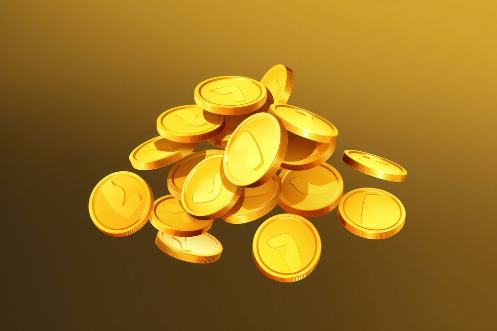 Gold coins floating backgrounds pill investment. AI generated Image by rawpixel.