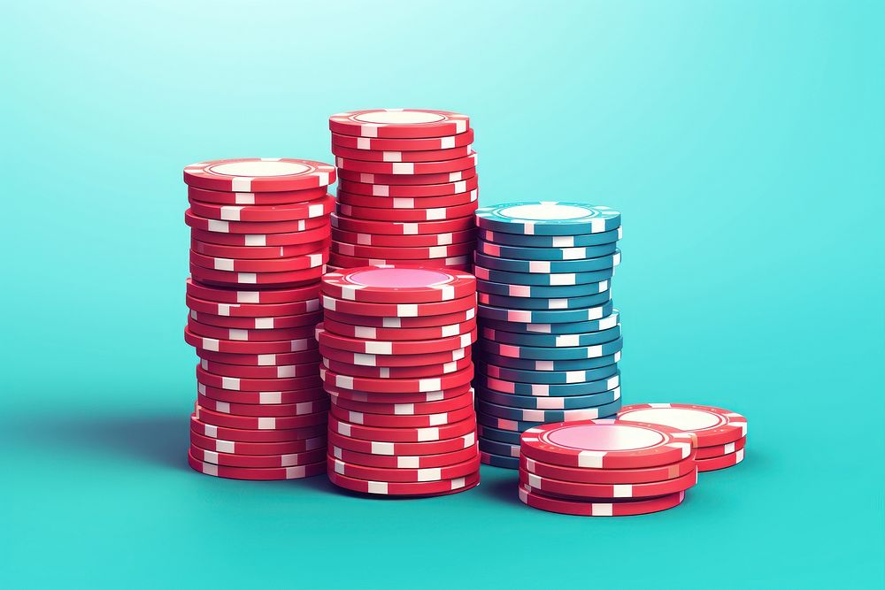 Stacks of casino chips gambling game opportunity. 