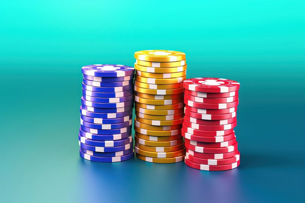 Stacks of casino chips gambling game opportunity. AI generated Image by rawpixel.