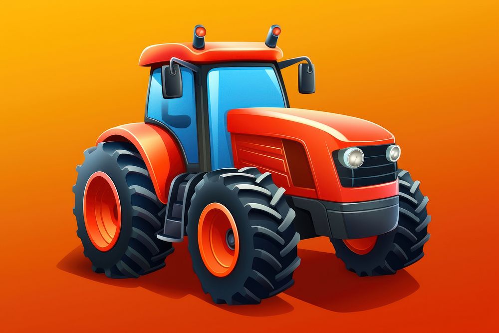 Tractor vehicle cartoon wheel. AI | Premium Photo Illustration - rawpixel