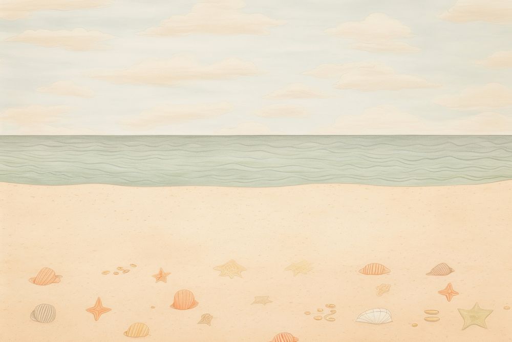 Beach background backgrounds outdoors painting. AI generated Image by rawpixel.
