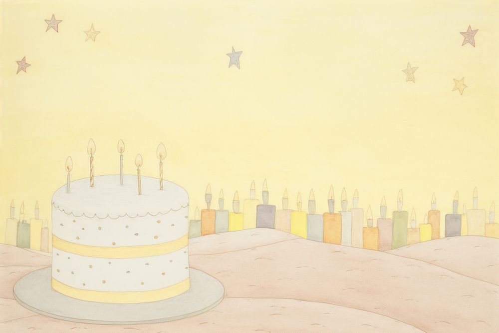Birthday background drawing dessert sketch. AI generated Image by rawpixel.