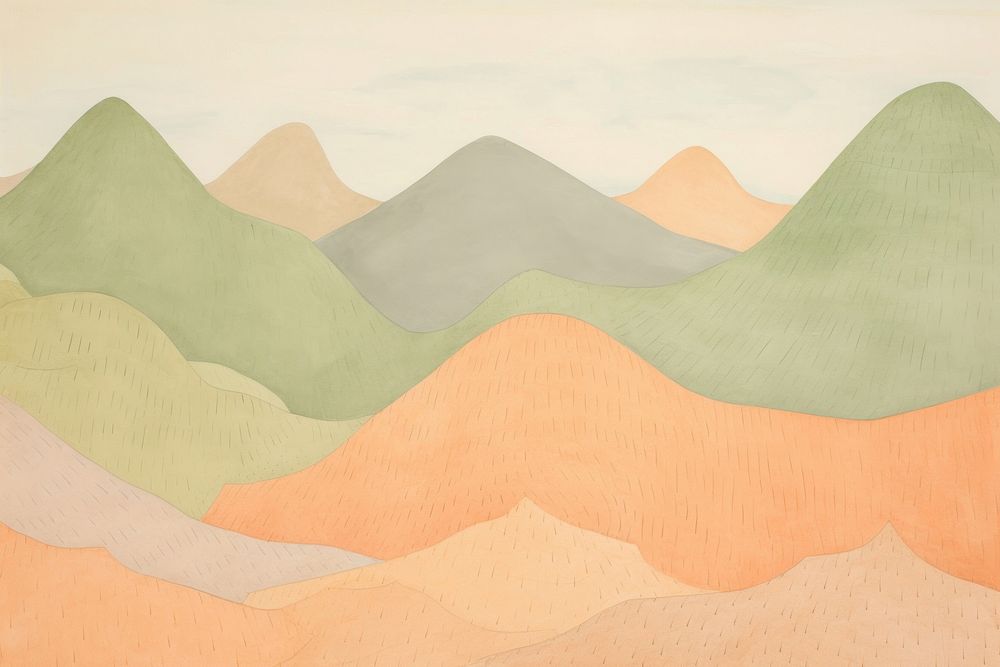 Mountain background painting backgrounds drawing. AI generated Image by rawpixel.