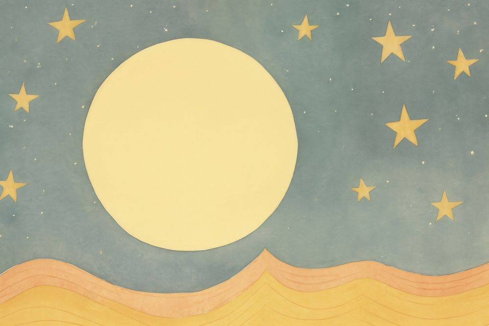 Moon and star background backgrounds astronomy painting. AI generated Image by rawpixel.
