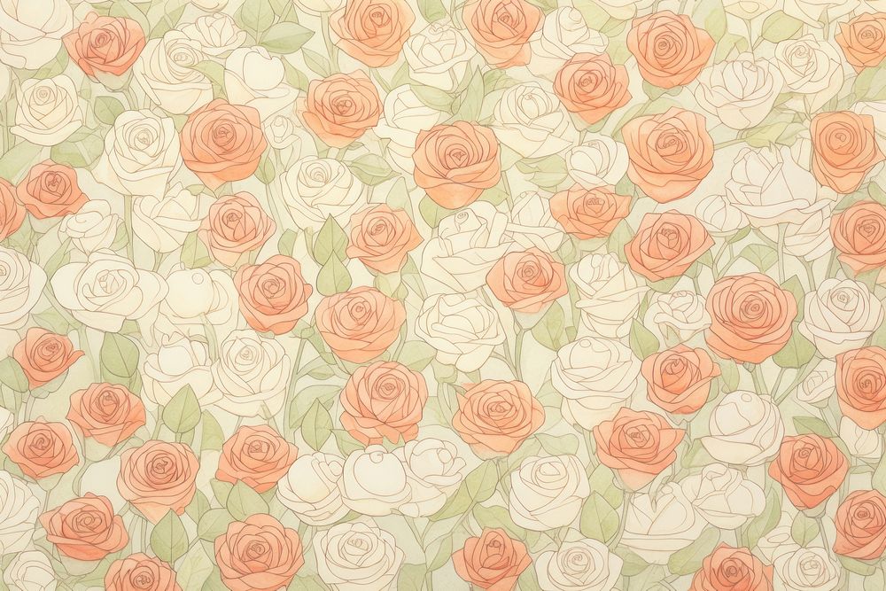Roses background backgrounds pattern flower. AI generated Image by rawpixel.