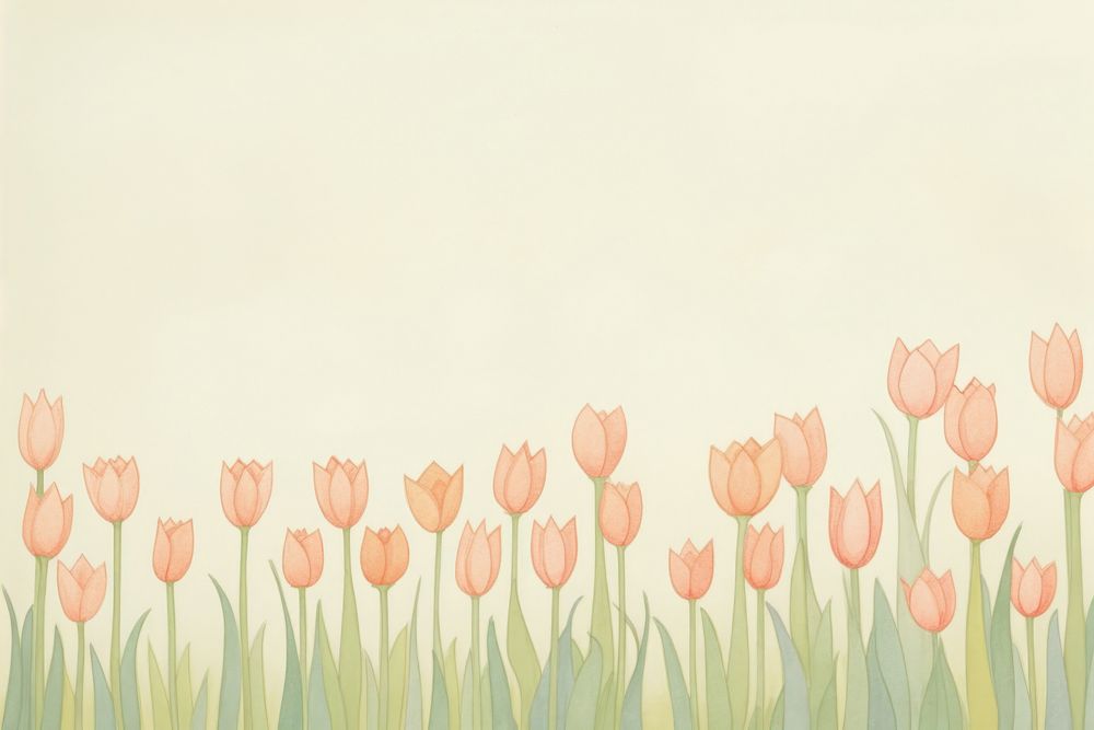 Tulip background backgrounds painting flower. AI generated Image by rawpixel.