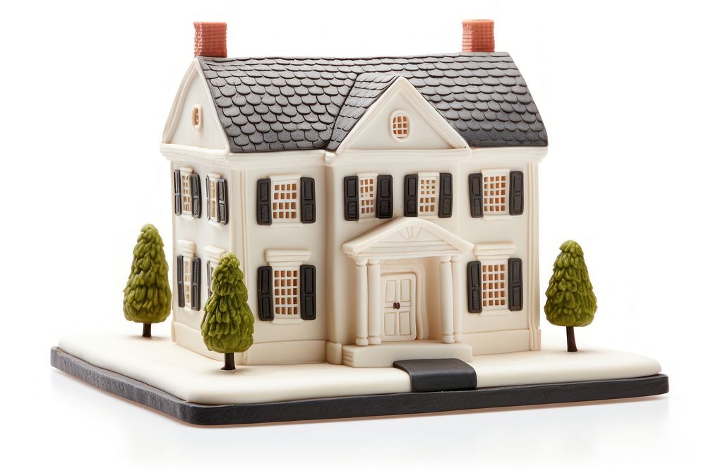 Colonial house architecture building cake. AI generated Image by rawpixel.
