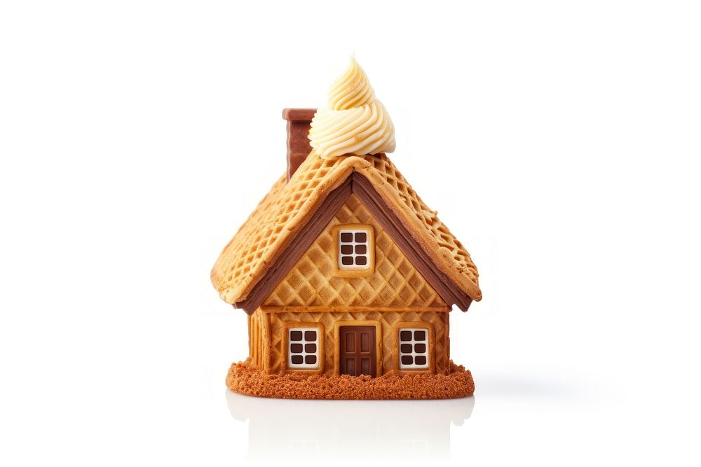 House shaped ice-cream gingerbread dessert house. AI generated Image by rawpixel.