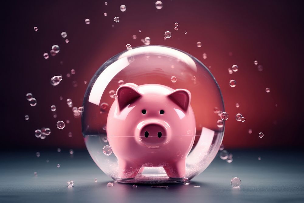 Piggy bank transparent investment astronomy. AI generated Image by rawpixel.