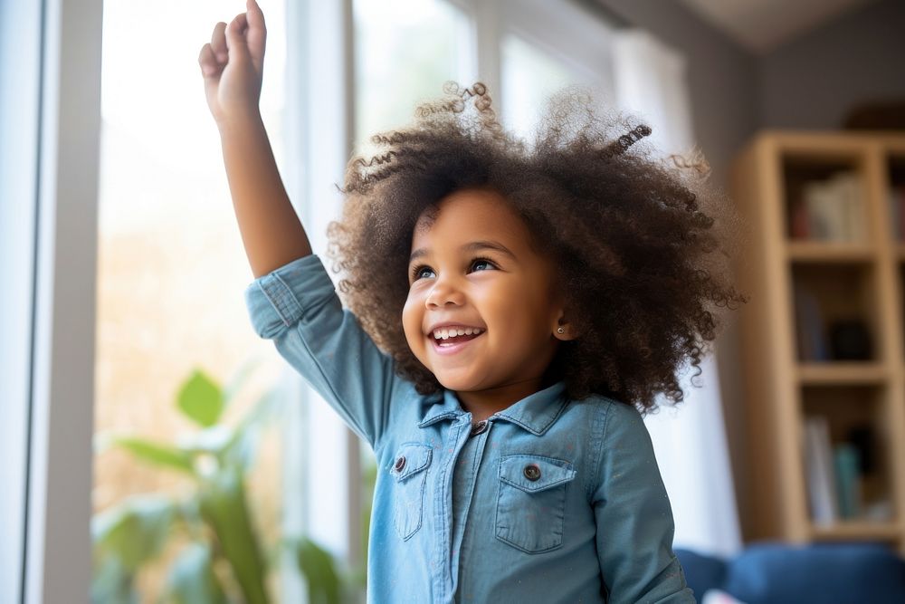 5 years old black woman smile child happy. AI generated Image by rawpixel.