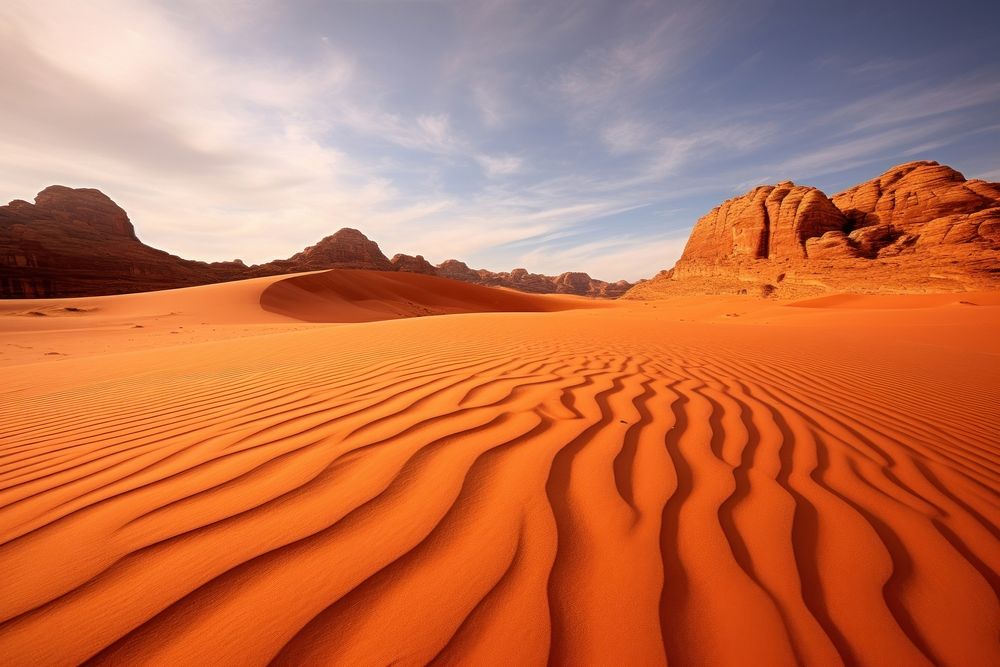Red Sand desert nature outdoors. AI generated Image by rawpixel.