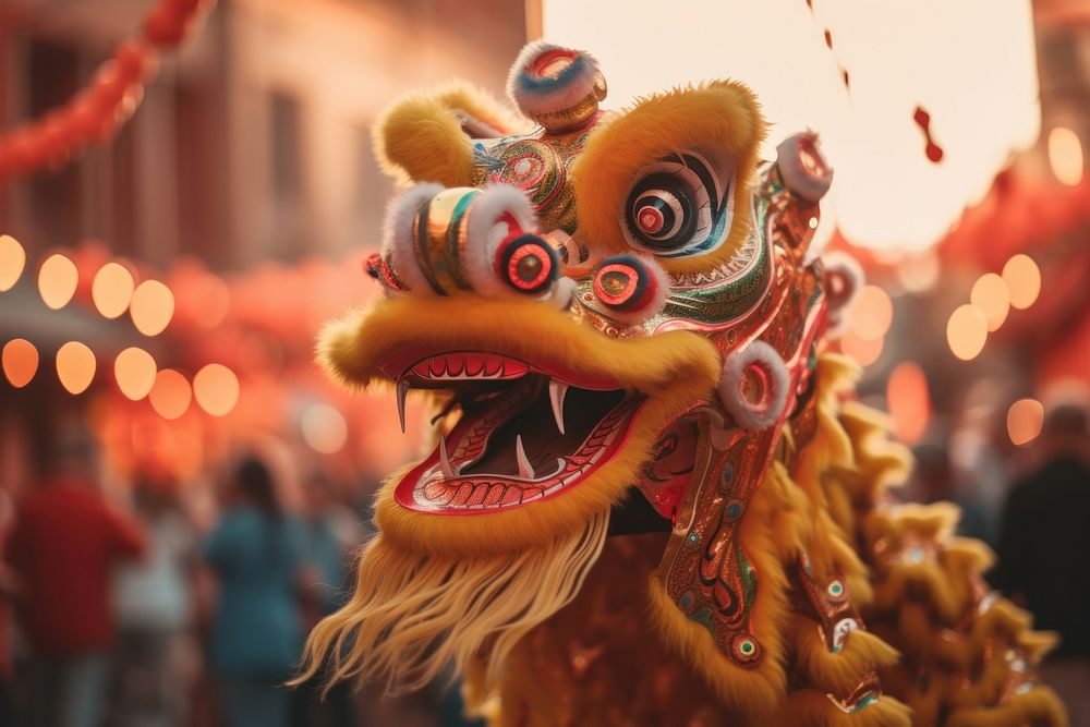 Chinese New Year celebration festival dragon chinese new year. AI generated Image by rawpixel.