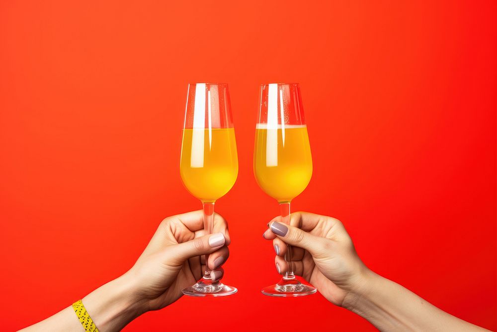 Hands holding champagne bottle drink drinking glass. AI generated Image by rawpixel.