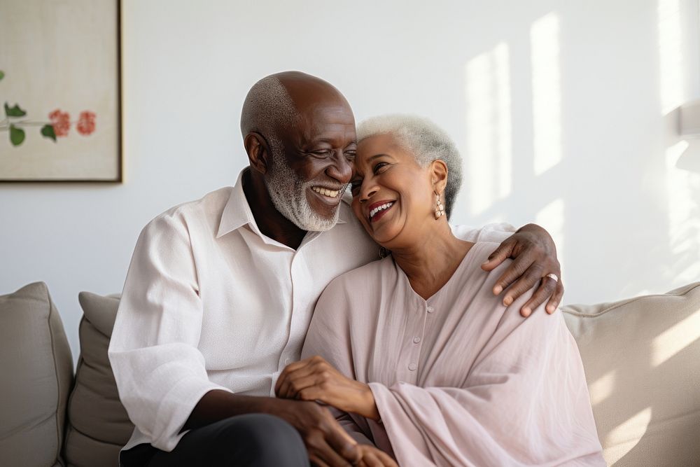 Senior african american couple people adult happy. AI generated Image by rawpixel.