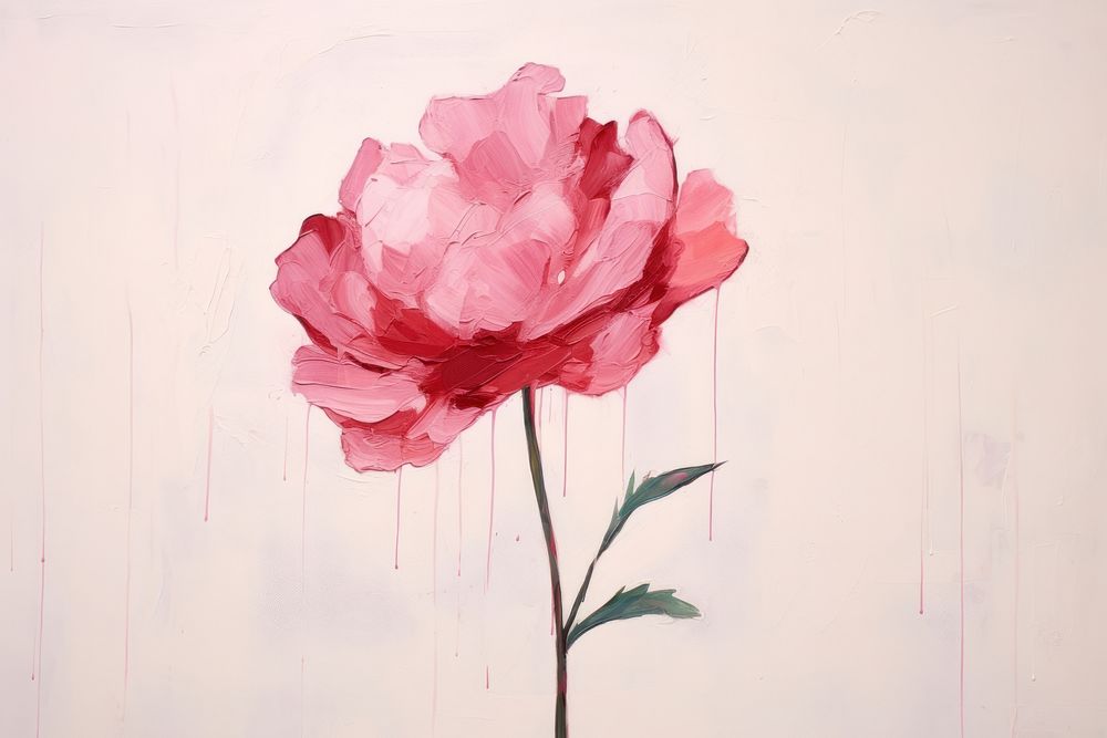 Peony art painting flower. AI generated Image by rawpixel.