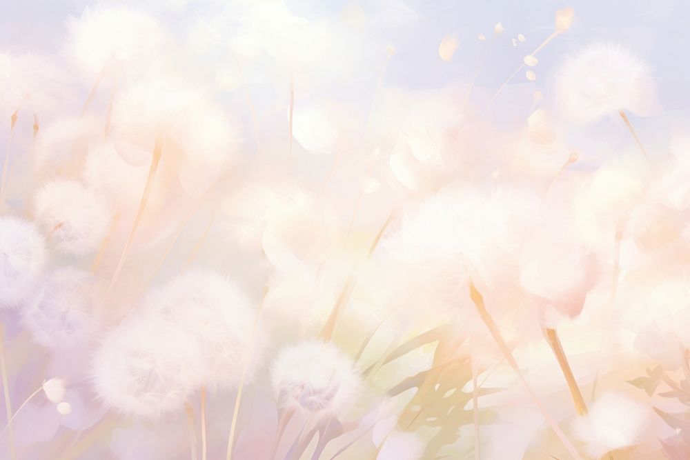 Painting of dandelion border backgrounds outdoors flower. AI generated Image by rawpixel.