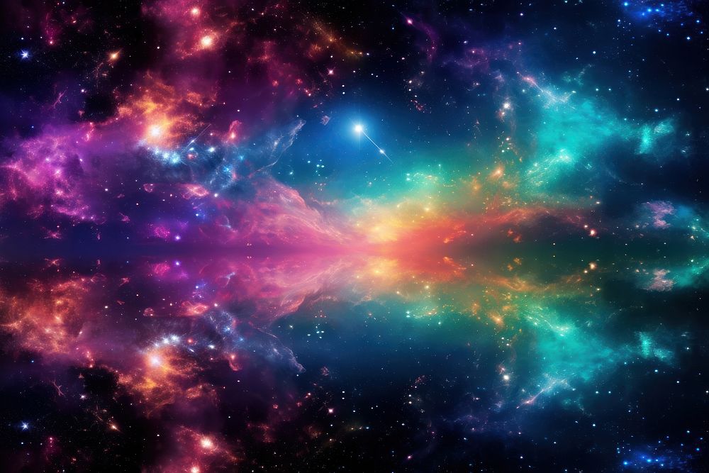 Colorful galaxy universe astronomy nebula. AI generated Image by rawpixel.