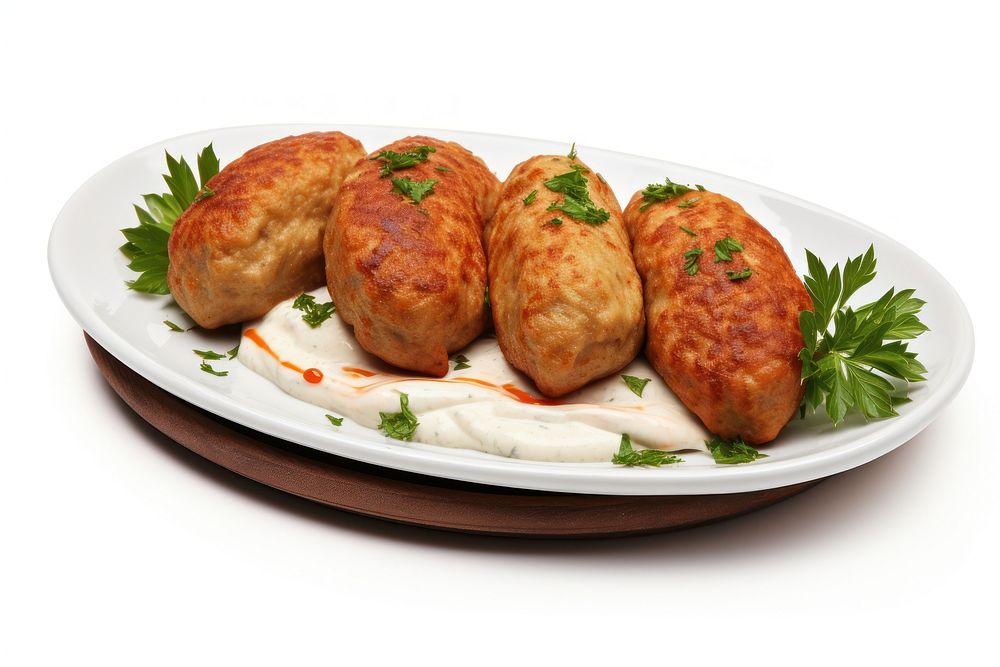 Kofta food plate meat. AI generated Image by rawpixel.