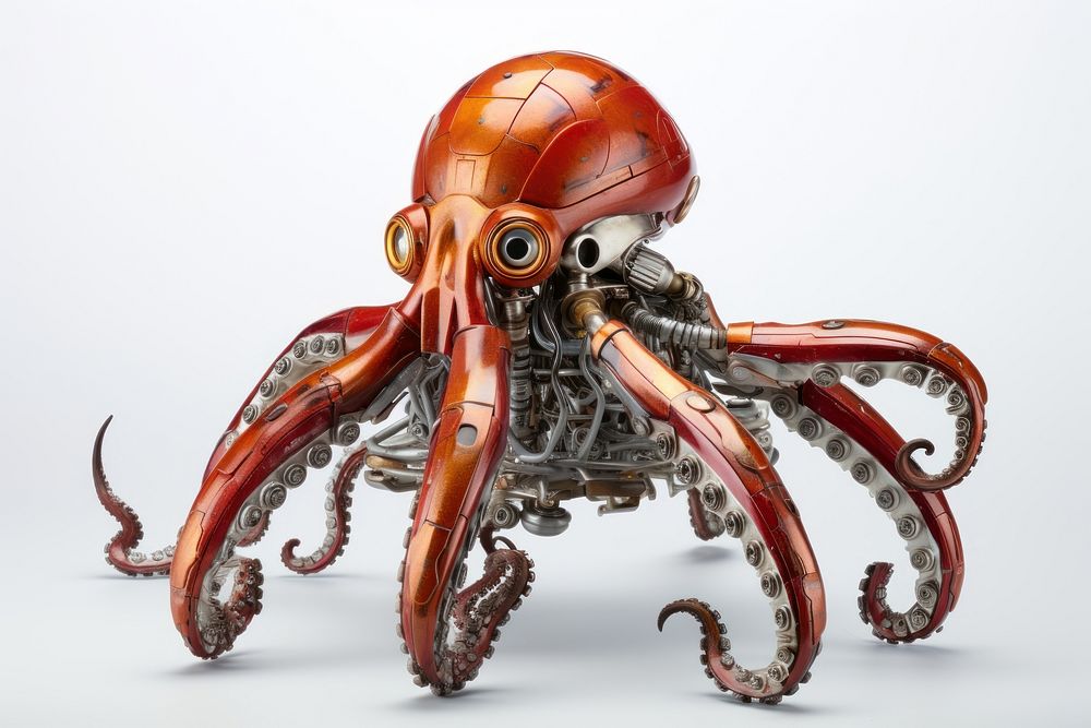 Cyborg octopus animal transportation invertebrate. AI generated Image by rawpixel.