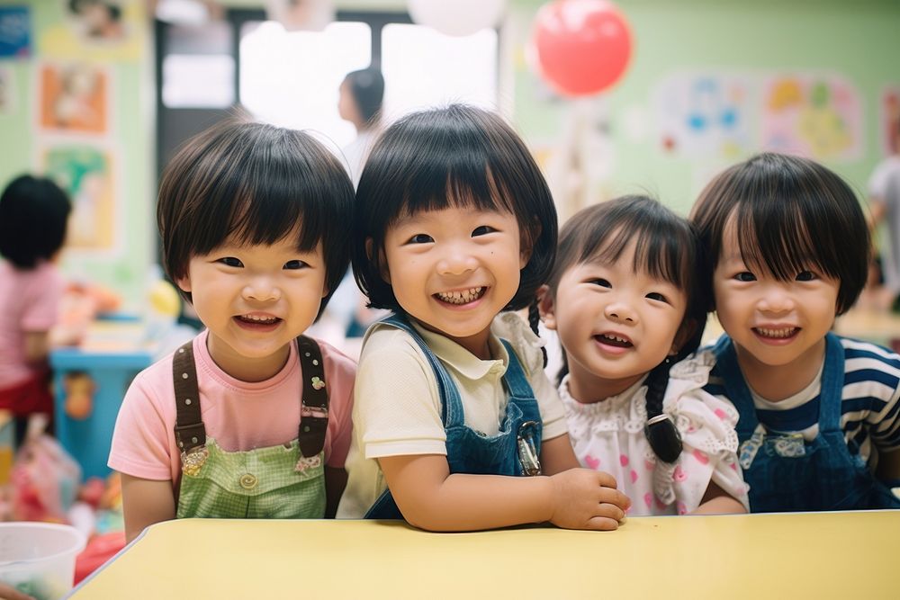 Children in kindergarten education innocence school. AI generated Image by rawpixel.