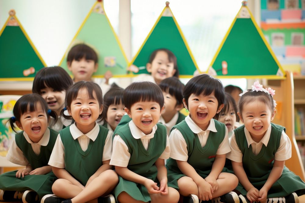 Children in kindergarten education student school. AI generated Image by rawpixel.
