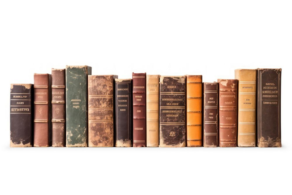 Old books in the row publication library text. AI generated Image by rawpixel.