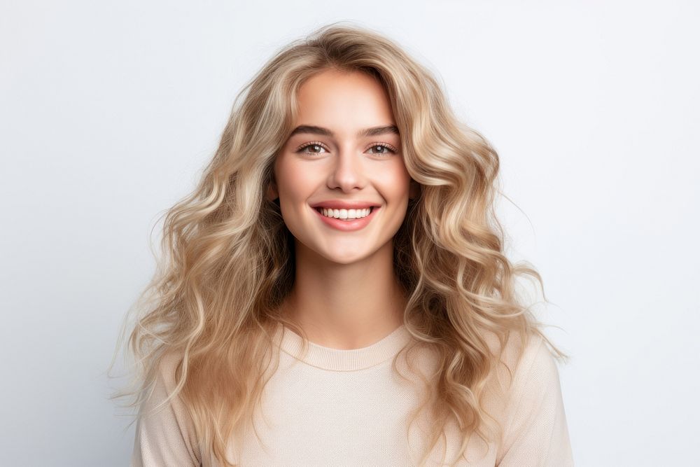 Female portrait smiling looking. AI generated Image by rawpixel.