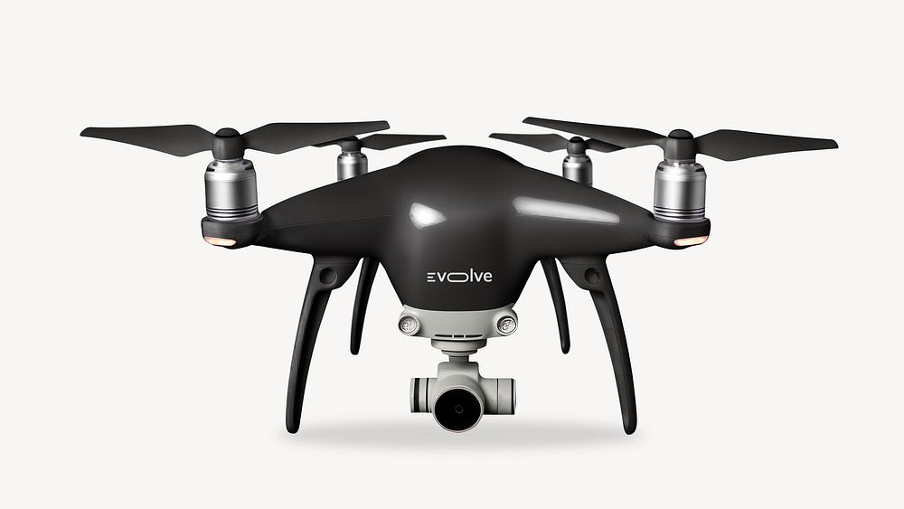 Surveillance drone mockup psd