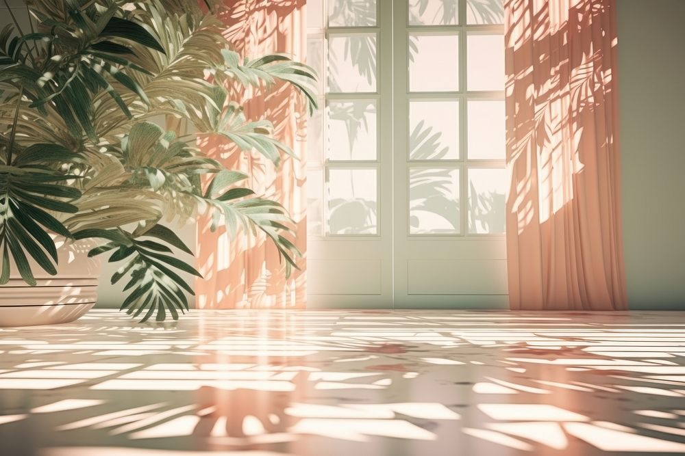 Backdrop flooring window shadow. AI generated Image by rawpixel.