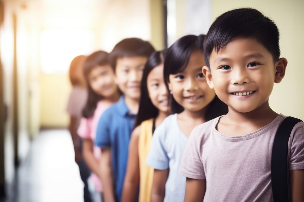 Young asian children education portrait standing. AI generated Image by rawpixel.