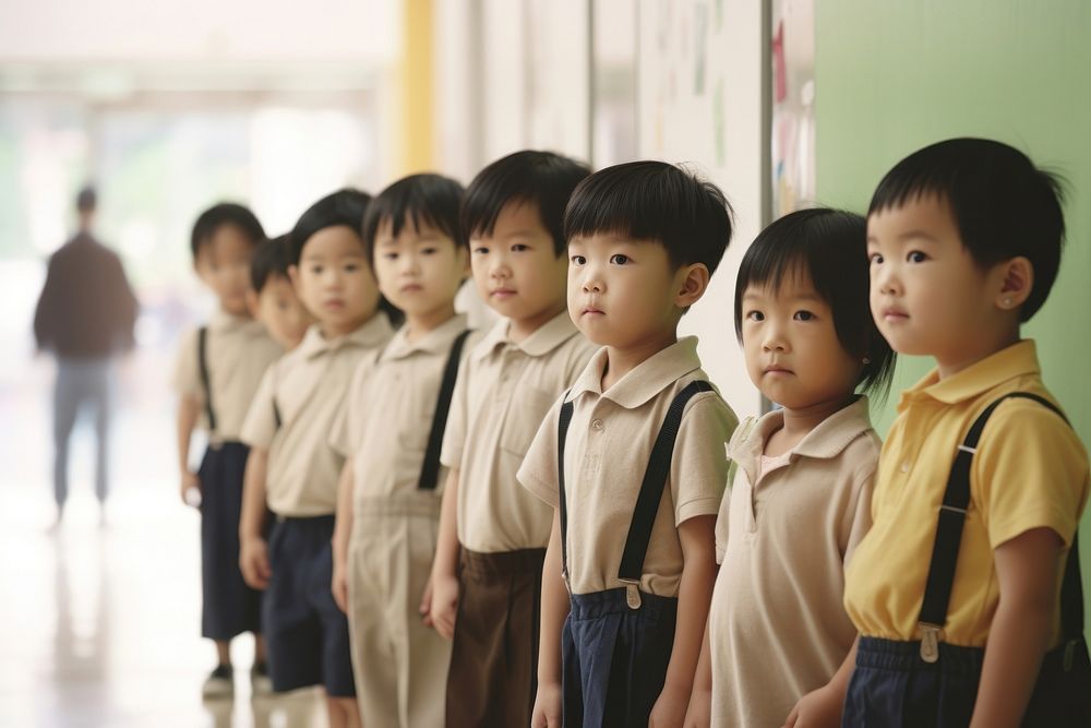 Young asian children education standing portrait. AI generated Image by rawpixel.