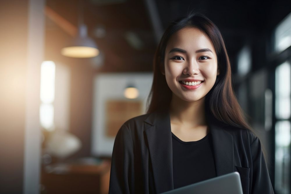 Thai businesswoman in office portrait looking female. AI generated Image by rawpixel.