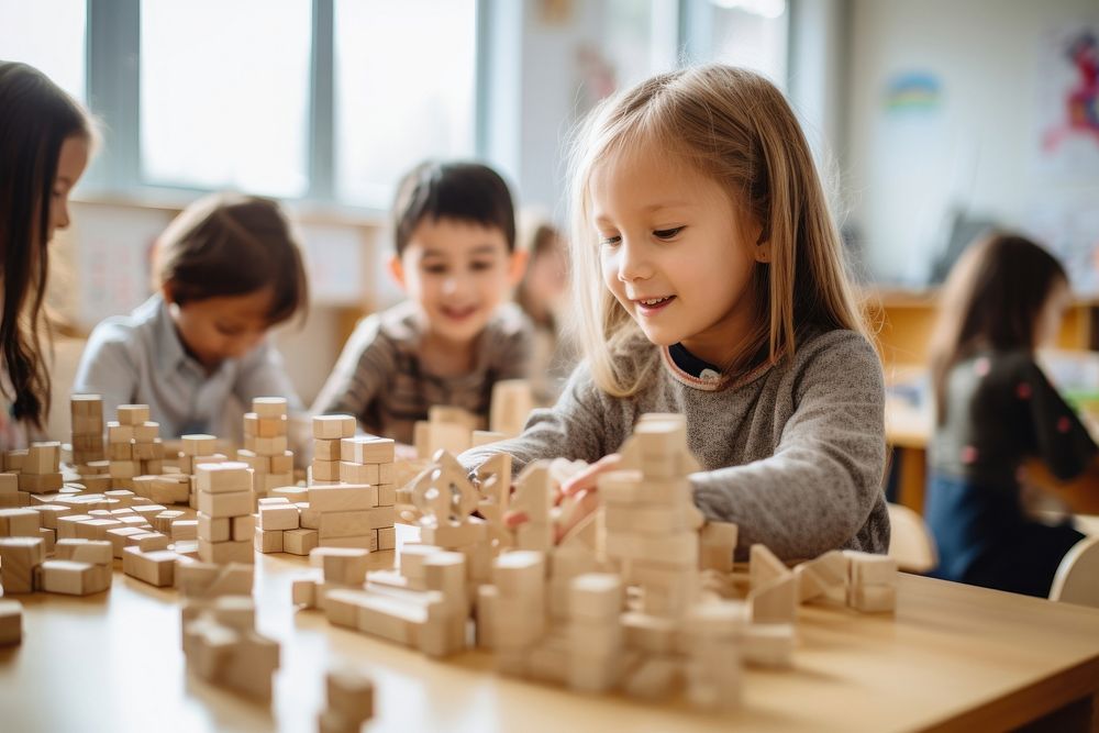 School students child classroom play. AI generated Image by rawpixel.