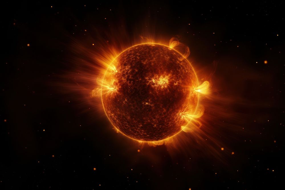 Sun space backgrounds astronomy. AI generated Image by rawpixel.