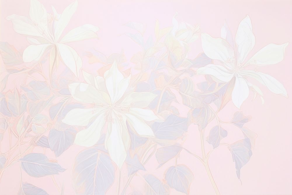 Botanical backgrounds sketch white. AI generated Image by rawpixel.