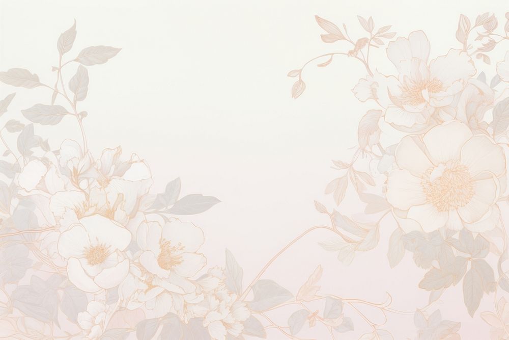 Bush bloom border backgrounds pattern fragility. AI generated Image by rawpixel.