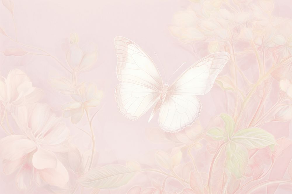 Butterfly backgrounds pattern white. AI generated Image by rawpixel.