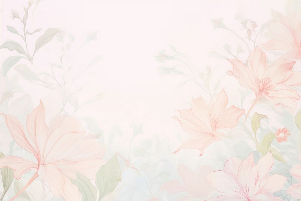 Flower border backgrounds pattern fragility. AI generated Image by rawpixel.