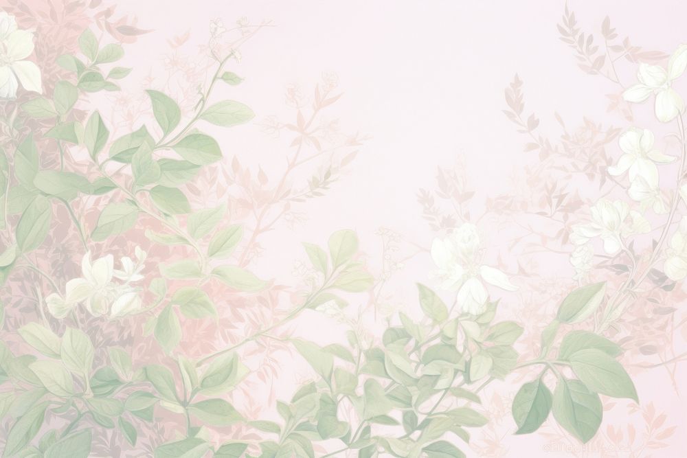 Green bush bloom border backgrounds pattern texture. AI generated Image by rawpixel.